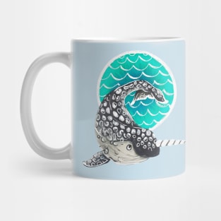 Blue Narwhal Mug